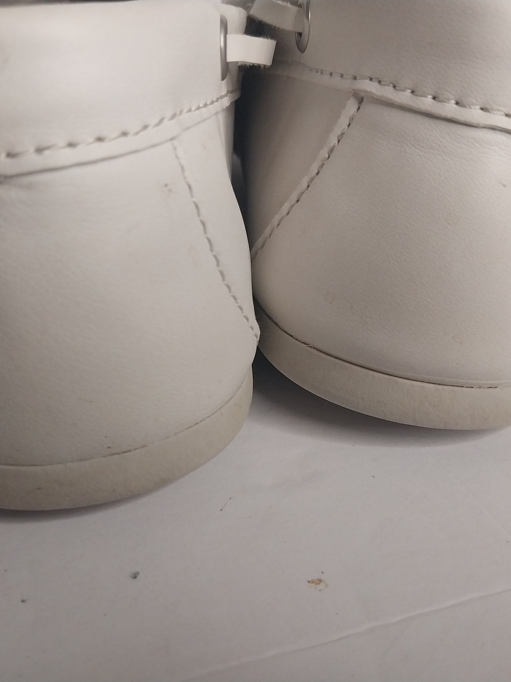 Tommy Bahama White Leather Espadrille Boat Shoes - Picture 4 of 9